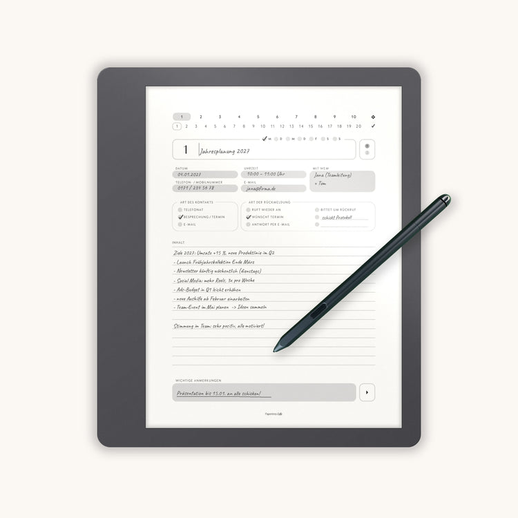 Gesprächsnotizenplaner für Kindle Scribe