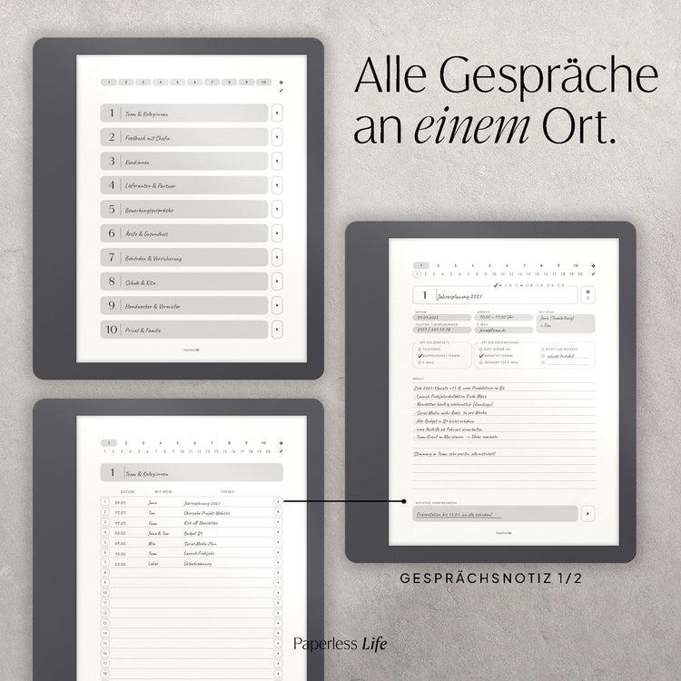 Gesprächsnotizenplaner für Kindle Scribe