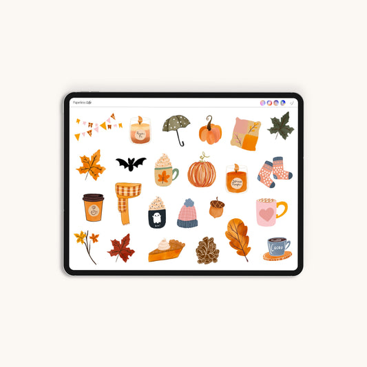 100+ Digitale Sticker | Herbst