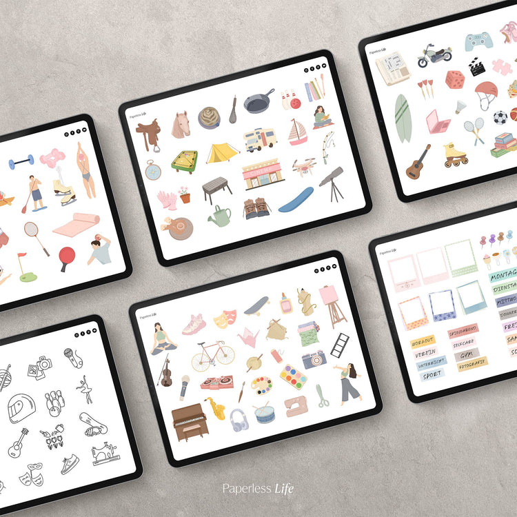 170+ Digitale Sticker | Hobbys