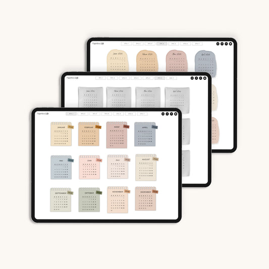 Digitale Sticker | Kalender-Sticker 2026, 2027, 2028