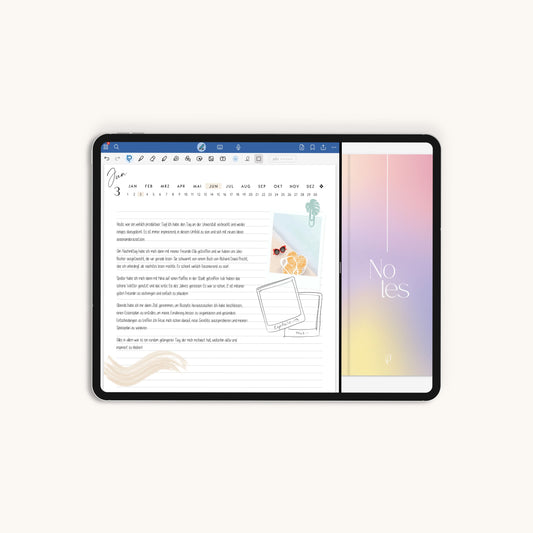 Digitales Notizbuch für den Split View | Optimiert für Goodnotes