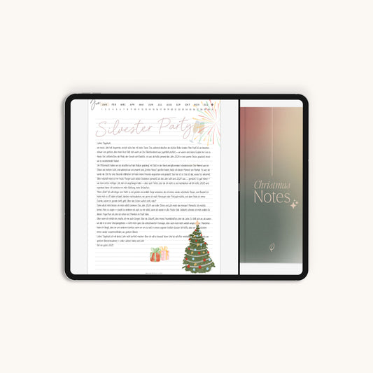 Digital Christmas Notebook for Split View | Optimized for Goodnotes