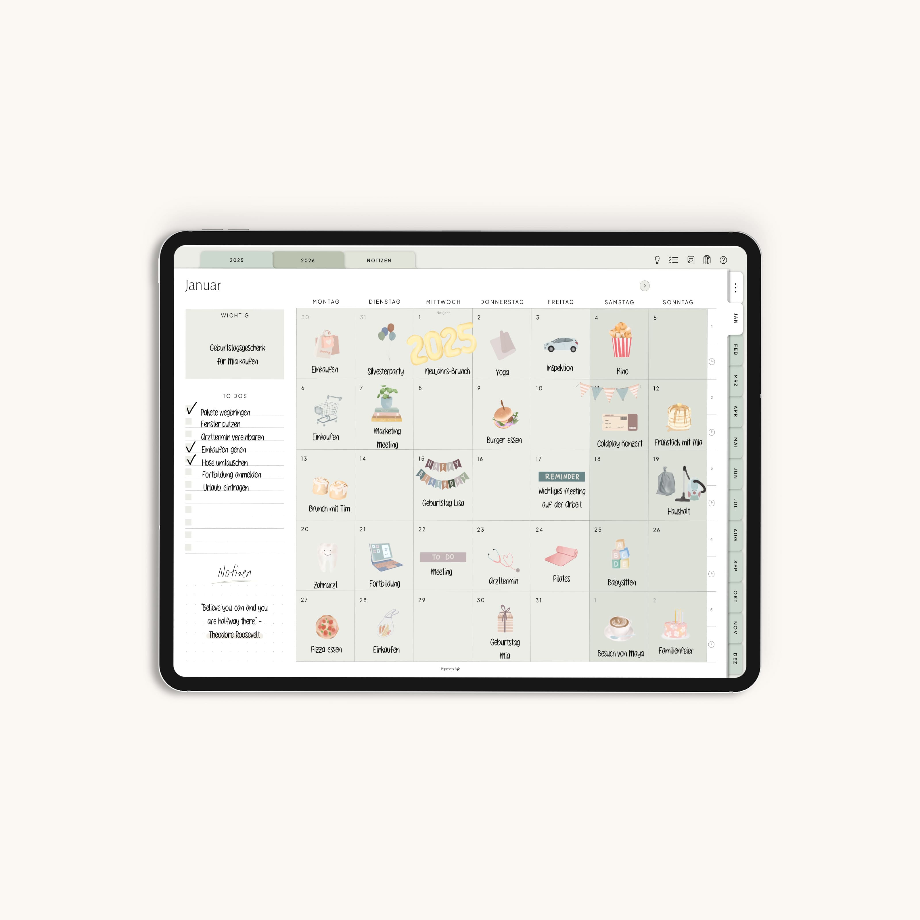 Terminplaner 2025 A5 Von Smart Panda - Wochenplaner A5, Kalender 2025 - View #4