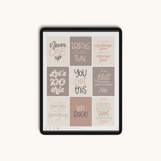 150 Digital Stickers | Motivation & Motivational Quotes