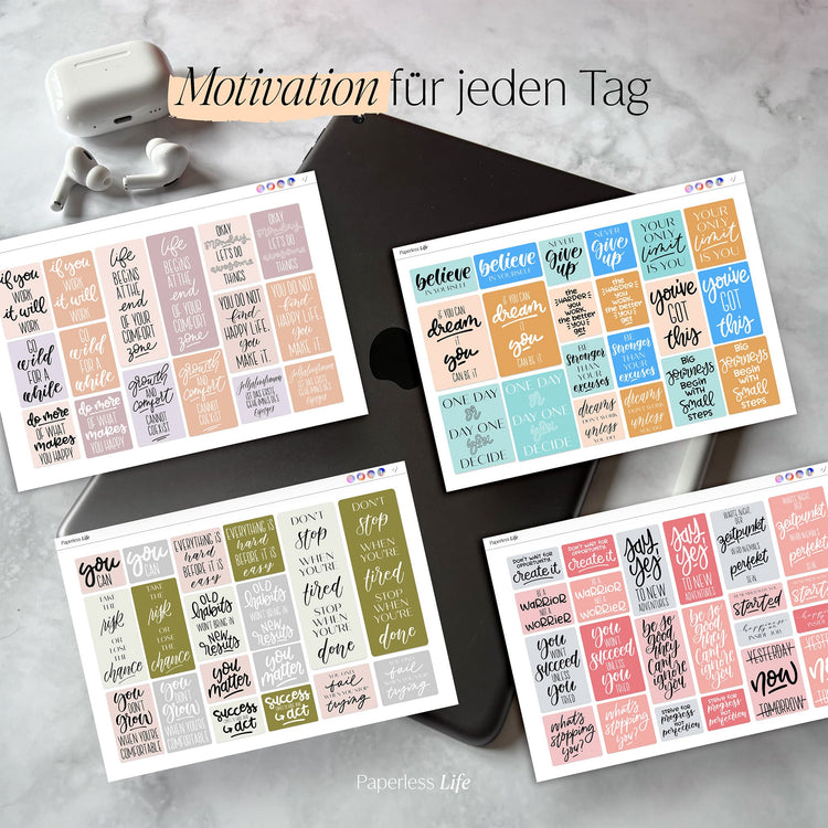 Color Changing Goodnotes Sticker | Motivationssprüche