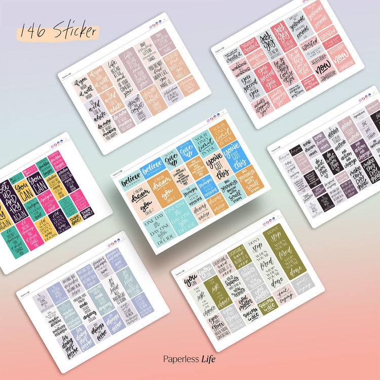 Color Changing Goodnotes Sticker | Motivationssprüche