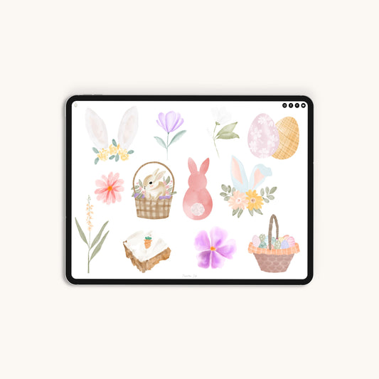 100 Digitale Sticker | Ostern