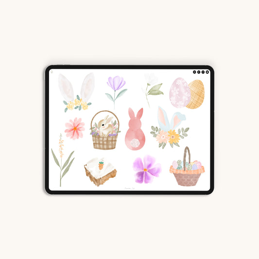 100 Digital Stickers | Easter