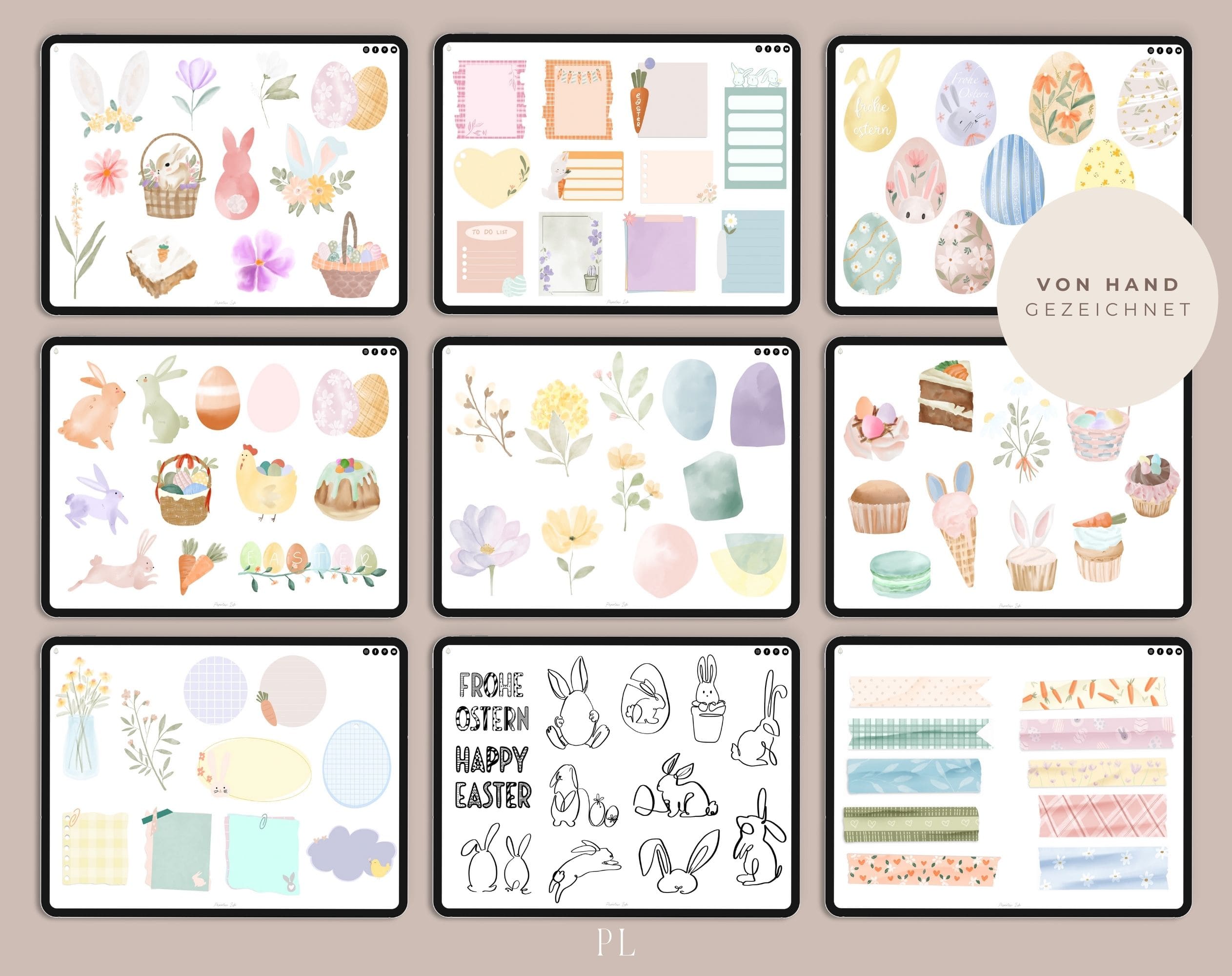 Digitale Sticker | Ostern