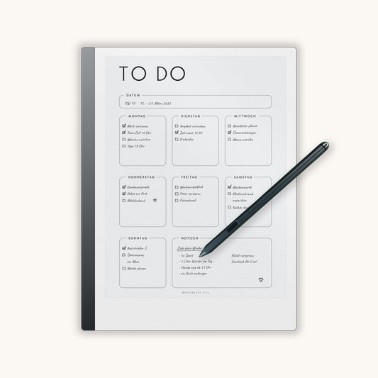 To-do list set with 23 templates for ReMarkable 2