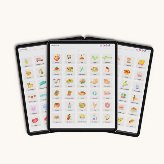 90 Digitale Sticker | Für die Kategorien im Rezeptbuch