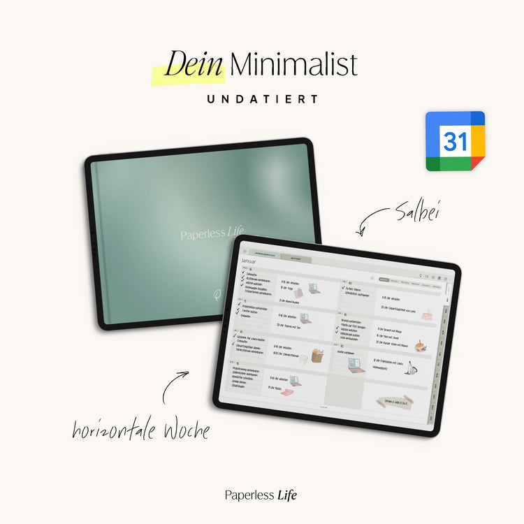 Undatierter Digitaler Planer I für Goodnotes u.v.m. I der Minimalist