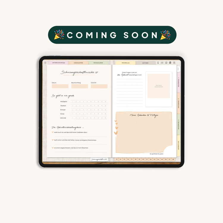 Digital Pregnancy Diary | Coming Soon