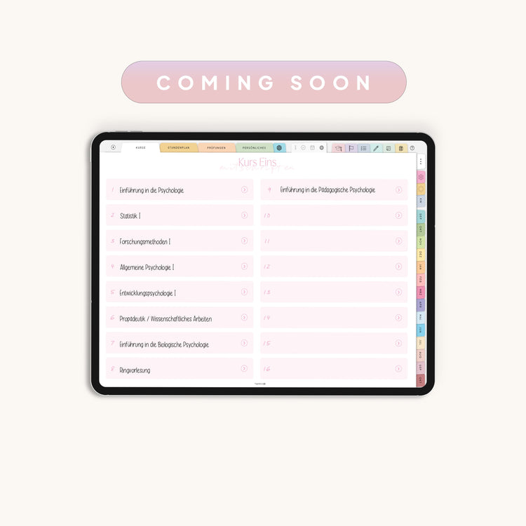 Digitaler Studienplaner 25/26 | Coming Soon