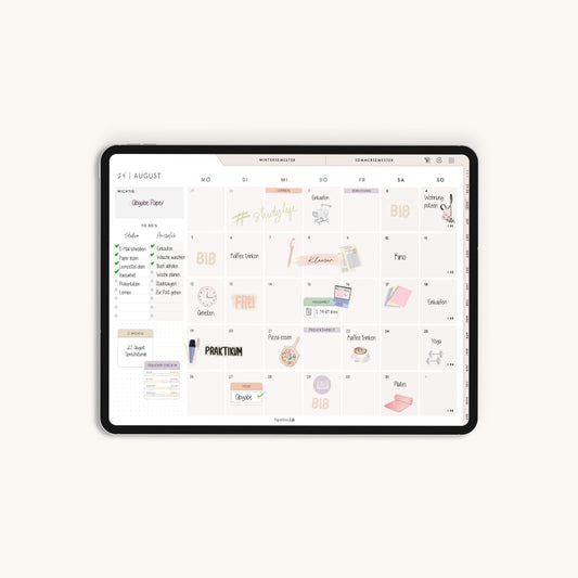 Digitaler Studienplaner 2024/25 "Der Minimalist"