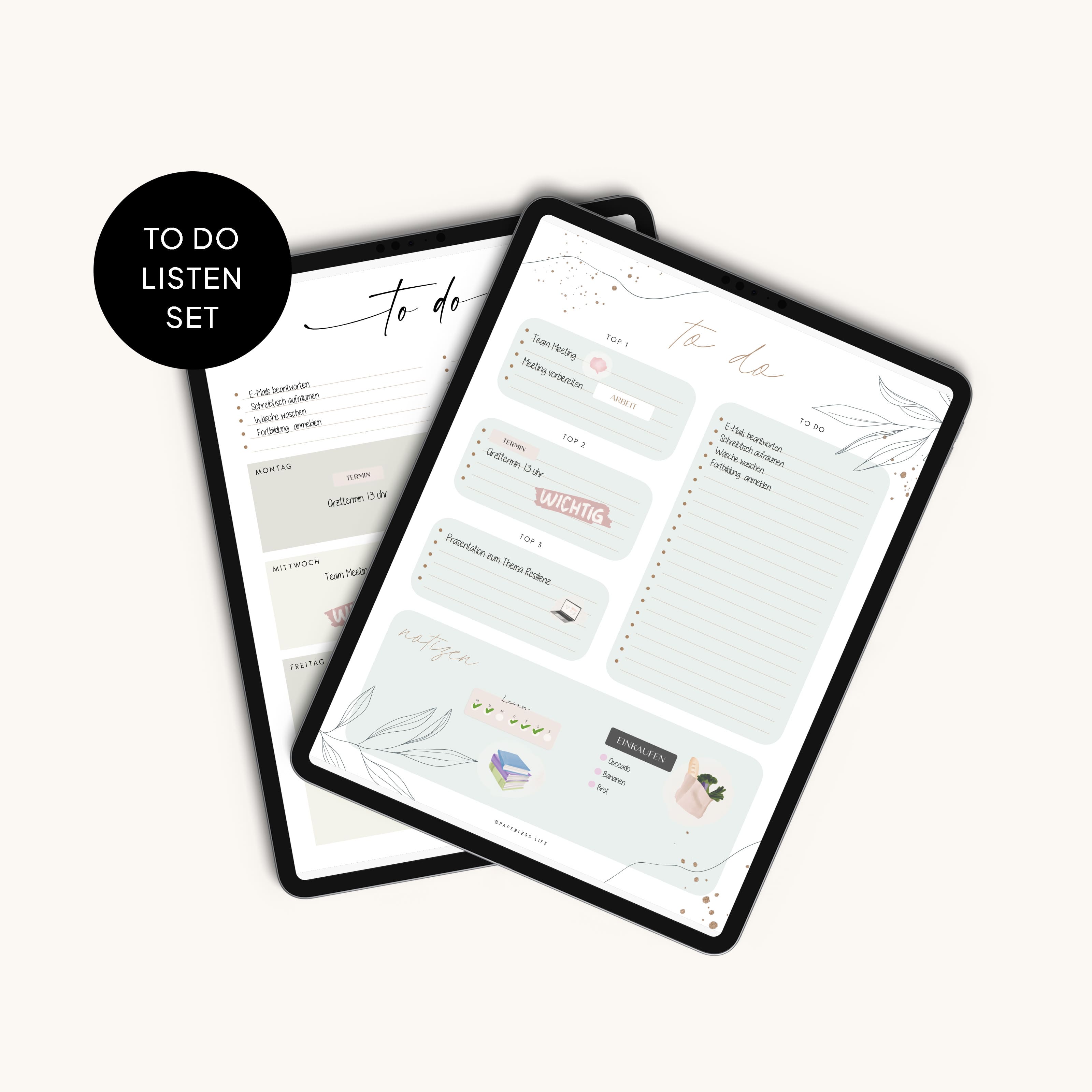 To-do list set with 23 templates