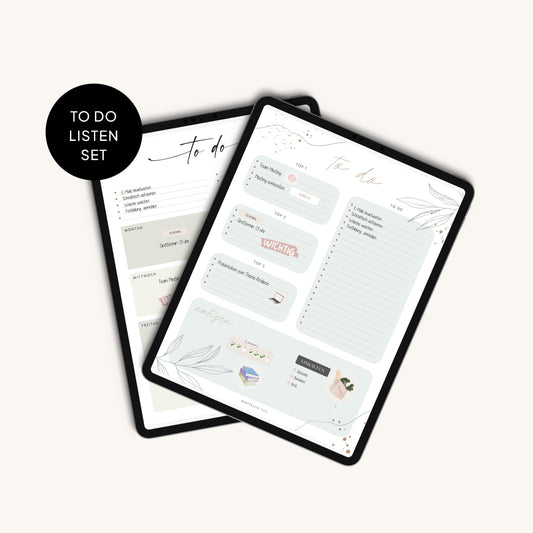To-do list set with 23 templates