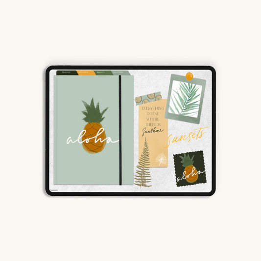 160+ Digital Stickers | Tropical set