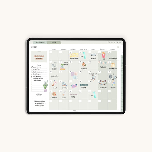 Undatierter Digitaler Planer I für Goodnotes u.v.m. I der Minimalist