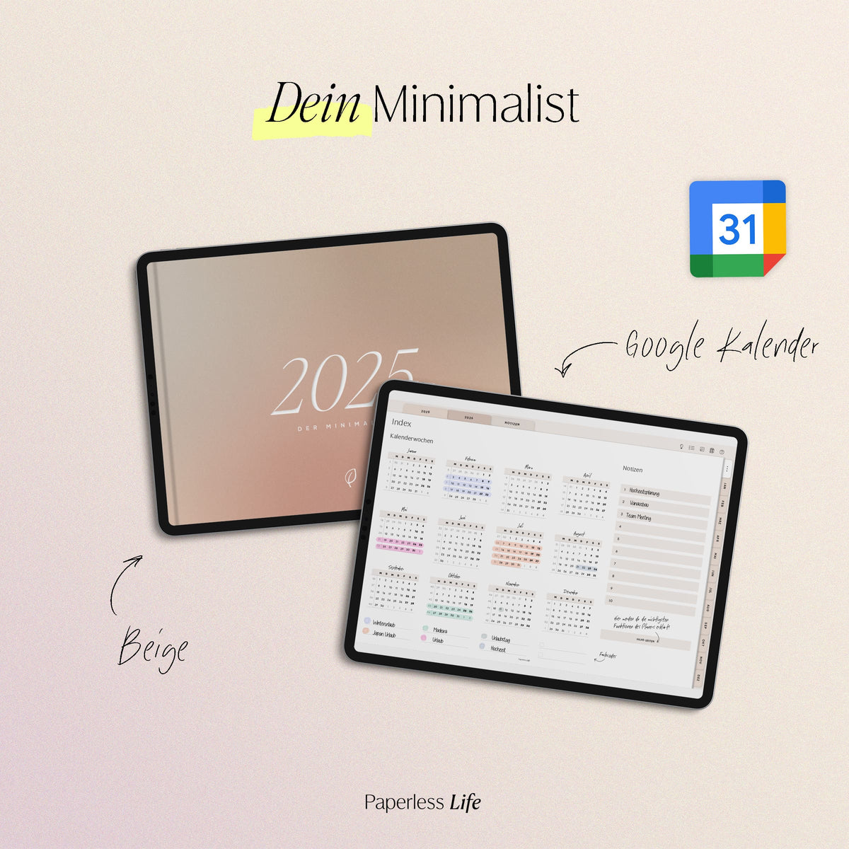 Digitaler Planer 2025 | Der Minimalist