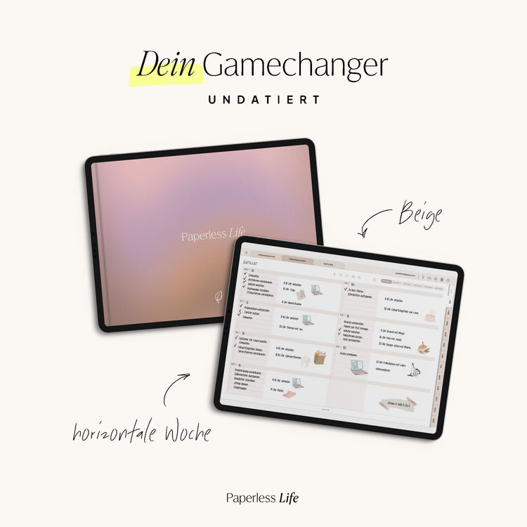 Undatierter Digitaler Planer I für Goodnotes u.v.m. I der Gamechanger