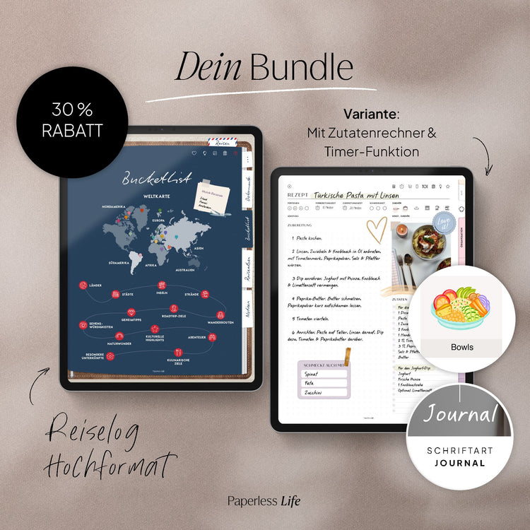 Digitales Reisen & Kochen Bundle