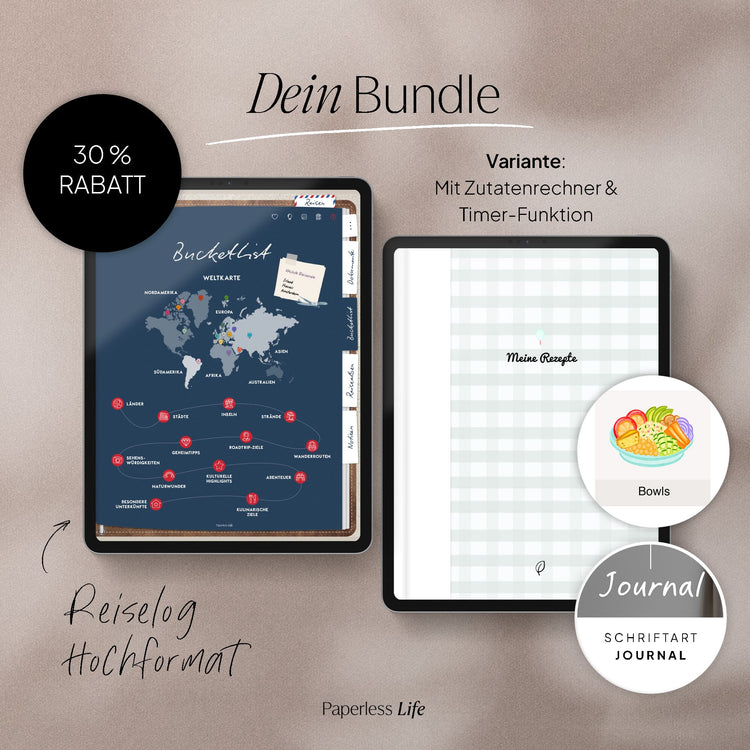 Digitales Reisen & Kochen Bundle
