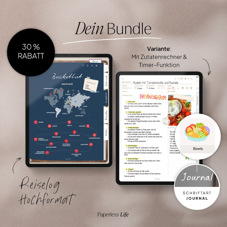 Digitales Reisen & Kochen Bundle