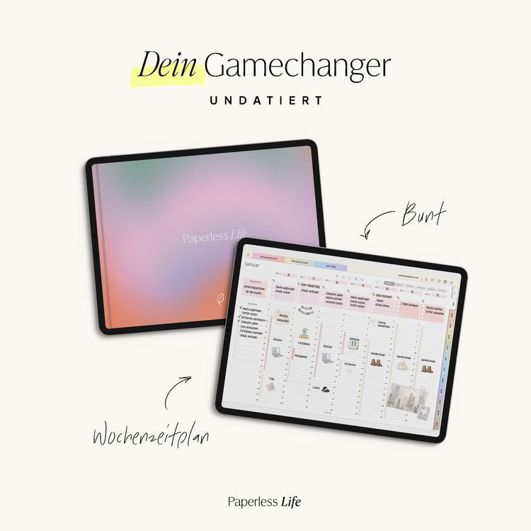 Undatierter Digitaler Planer I für Goodnotes u.v.m. I der Gamechanger