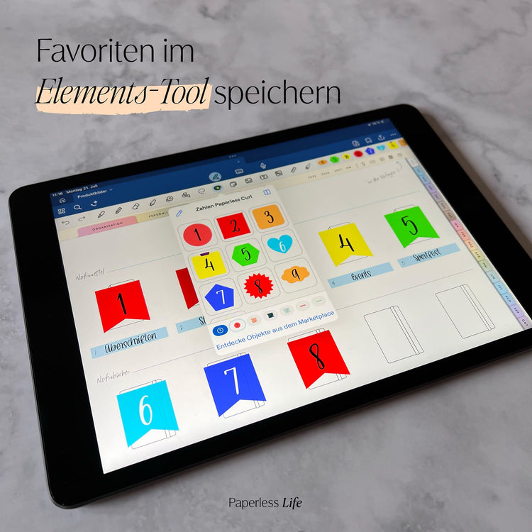 Color Changing Goodnotes Sticker | Zahlen