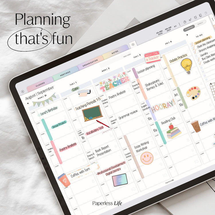 Digital Teacher Planner 2026 2027