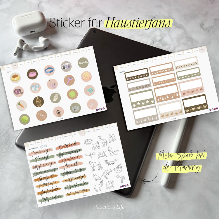220 Digitale Sticker | Haustiere