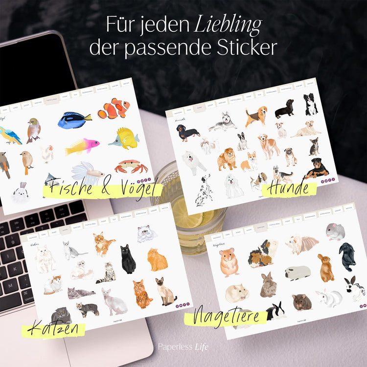 220 Digitale Sticker | Haustiere