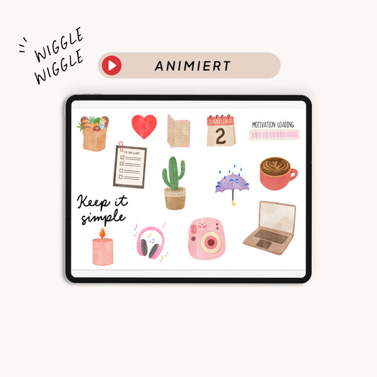 Animierte Sticker | Wiggle-Wiggle im Alltag