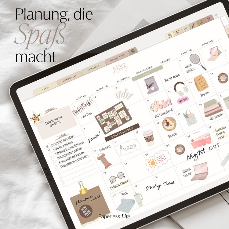Digitale Sticker | Study Aesthetic