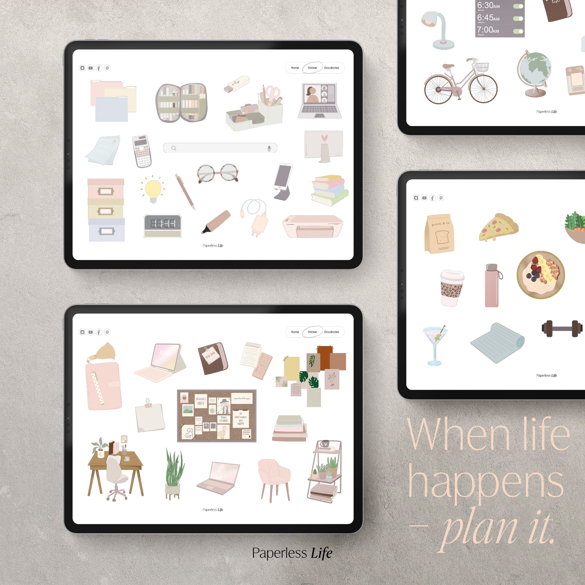Digitale Sticker | Study Aesthetic