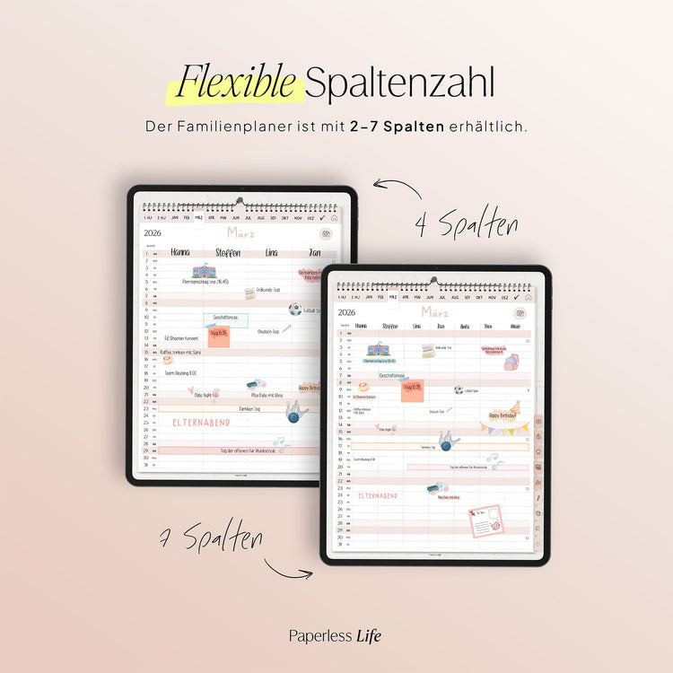 Digitaler Familienplaner 2026 | Wandkalender
