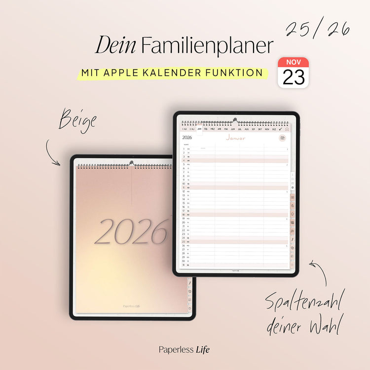 Digitaler Familienplaner 2026 | Wandkalender