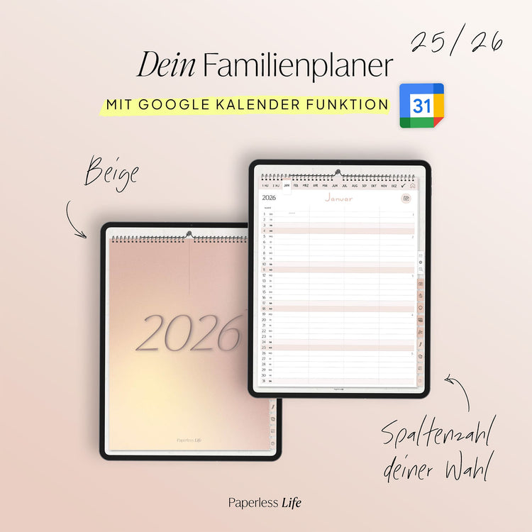 Digitaler Familienplaner 2026 | Wandkalender