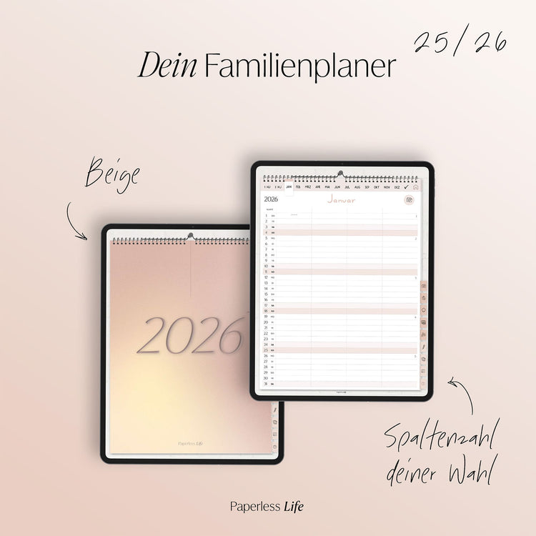 Digitaler Familienplaner 2026 | Wandkalender