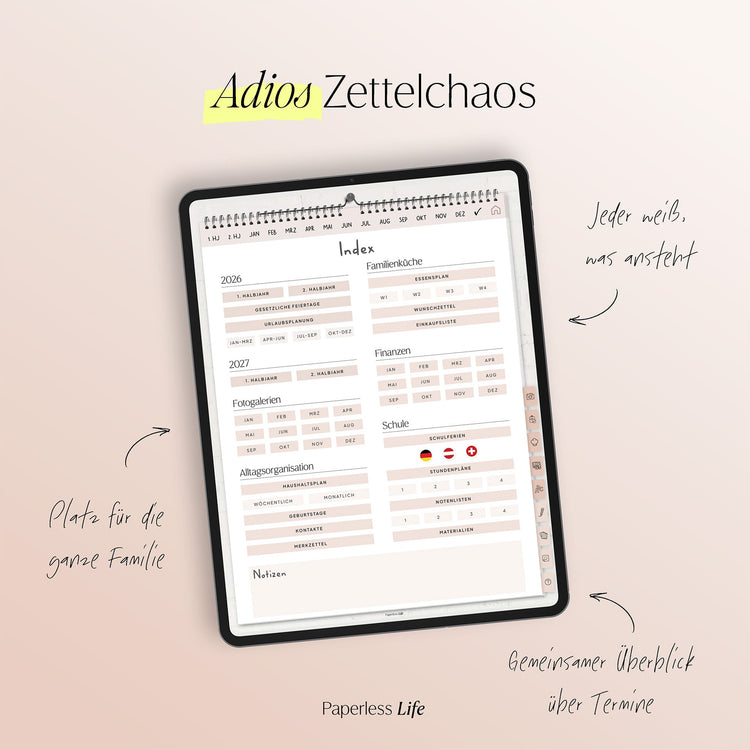 Digitaler Familienplaner 2026 | Wandkalender