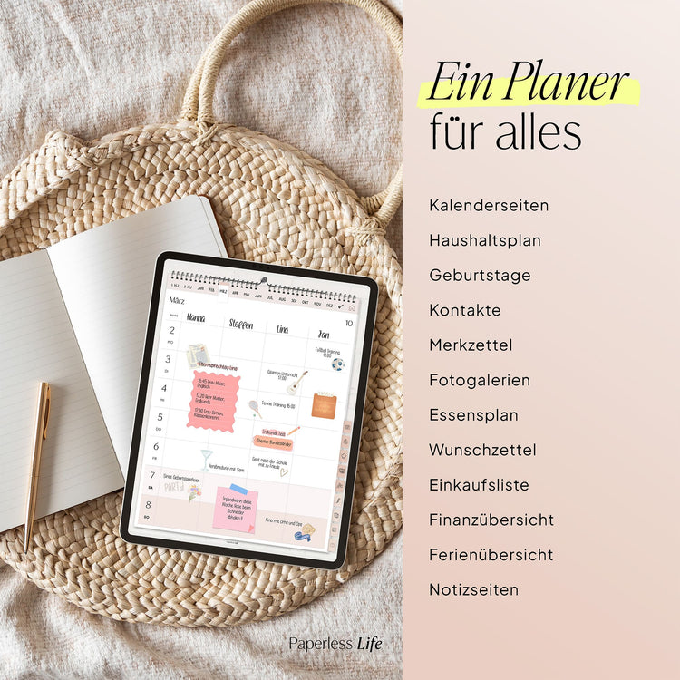 Digitaler Familienplaner 2026 | Wandkalender