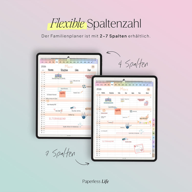 Digitaler Familienplaner 2026 | Wandkalender