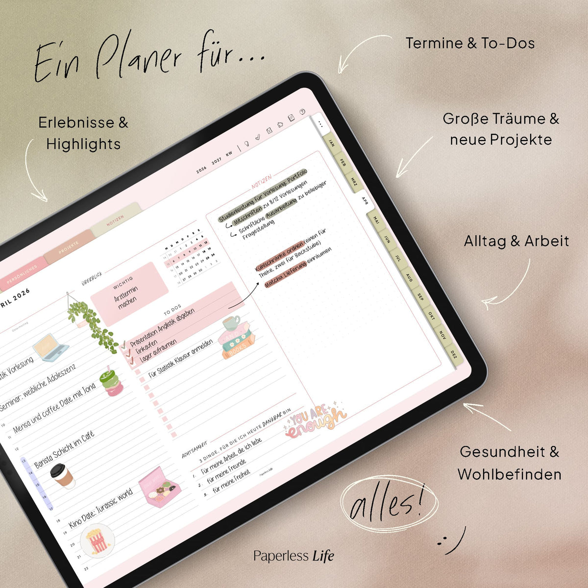 Digitaler Planer 2026 | Der Gamechanger