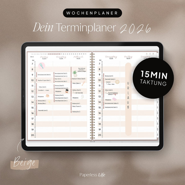 Digitaler Terminplaner 2026 | Für Solo-Selbstständige und kleine Teams