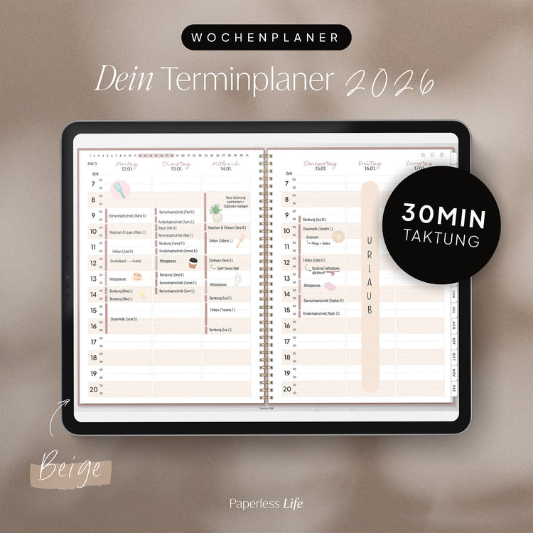 Digitaler Terminplaner 2026 | Für Solo-Selbstständige und kleine Teams