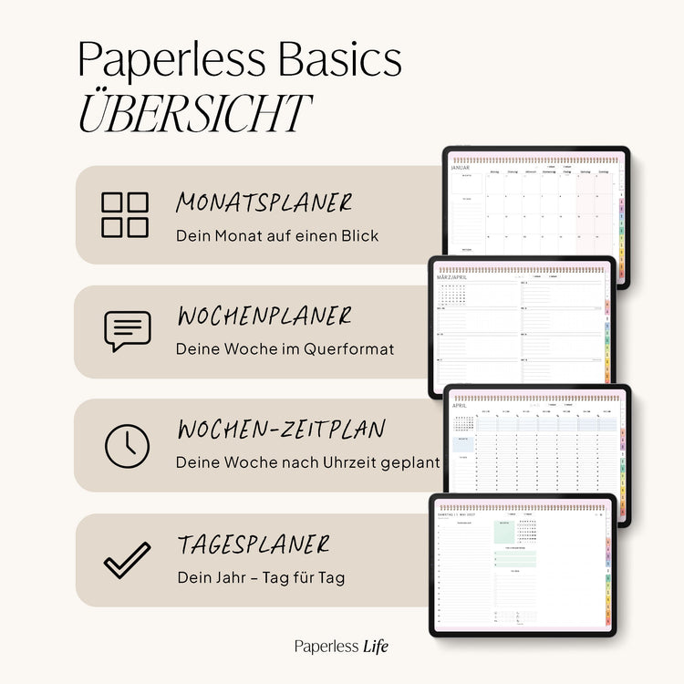Digital monthly planner 2025