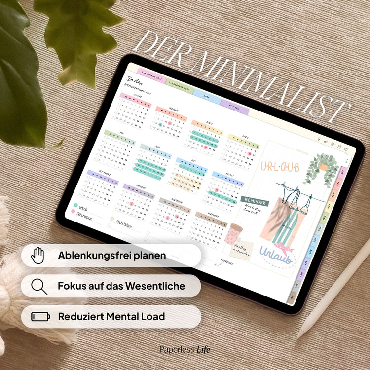 Digitaler Planer 2027 | Der Minimalist