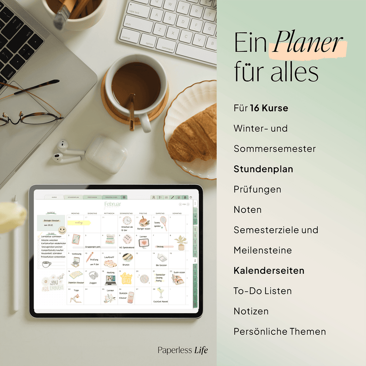 Bundle: Digitaler Studienplaner 2025/26 "Study-Buddy"